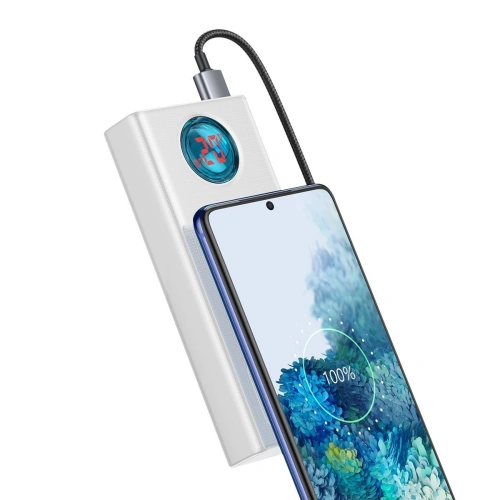 Kup Baseus Powerbank Amblight, 30000mAh, QC 3.0, PD, 3A, 65W (weiß) - BSU1646WHT - {ean13} - Sklep Home Screen