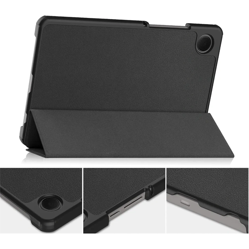 Etui z klapką Bizon Case Tab Croc do Samsung Galaxy Tab A11 / A9 czarne