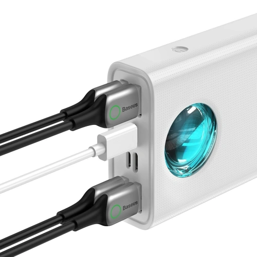 Kup Baseus Powerbank Amblight, 30000mAh, QC 3.0, PD, 3A, 65W (weiß) - BSU1646WHT - {ean13} - Sklep Home Screen