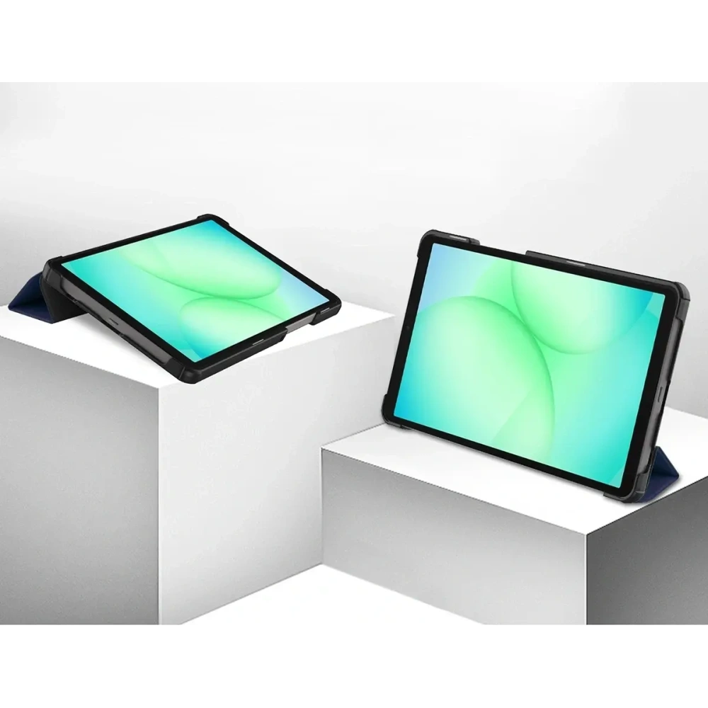 Etui z klapką Bizon Case Tab Croc do Samsung Galaxy Tab A11 / A9 granatowe