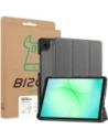 Etui z klapką Bizon Case Tab Croc do Samsung Galaxy Tab A11 / A9 szare