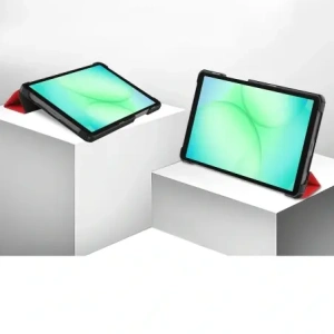 Etui z klapką Bizon Case Tab Croc do Samsung Galaxy Tab A11 / A9 czerwone