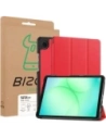 Etui z klapką Bizon Case Tab Croc do Samsung Galaxy Tab A11 / A9 czerwone