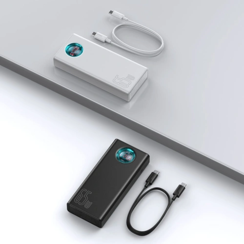 Kup Baseus Powerbank Amblight, 30000mAh, QC 3.0, PD, 3A, 65W (weiß) - BSU1646WHT - {ean13} - Sklep Home Screen