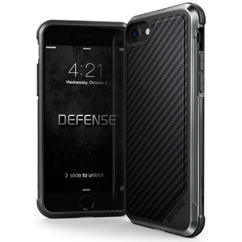 Kup X-Doria Apple Aluminiumhülle Defense Lux iPhone SE 2022/SE 2020/8/7 (Falltest 3m) (Schwarze Kohlefaser) - XDR066BLK - {ean13} - Sklep Home Screen