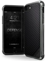 X-Doria Apple Aluminiumhülle Defense Lux iPhone SE 2022/SE 2020/8/7 (Falltest 3m) (Schwarze Kohlefaser)