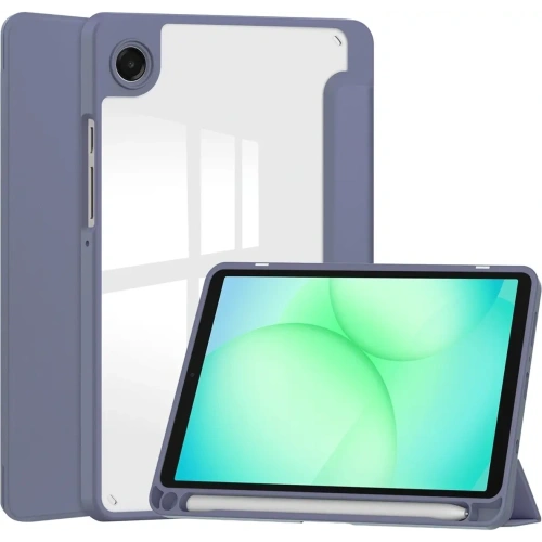 Etui z klapką Bizon Case Tab Clear Matt do Samsung Galaxy Tab A11 / A9 lawendowe