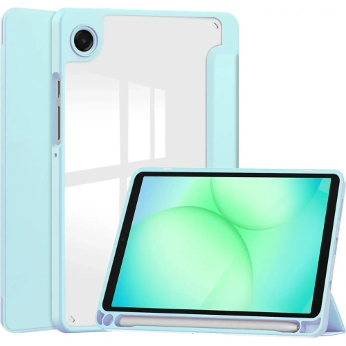 Etui z klapką Bizon Case Tab Clear Matt do Samsung Galaxy Tab A11 / A9 błękitne