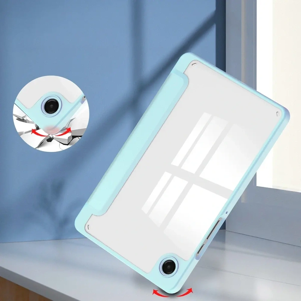 Etui z klapką Bizon Case Tab Clear Matt do Samsung Galaxy Tab A11 / A9 błękitne