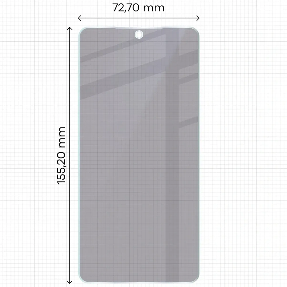 Prywatyzujące szkło hybrydowe Bizon Glass Mule Shadow do Samsung Galaxy S25 Edge matowe