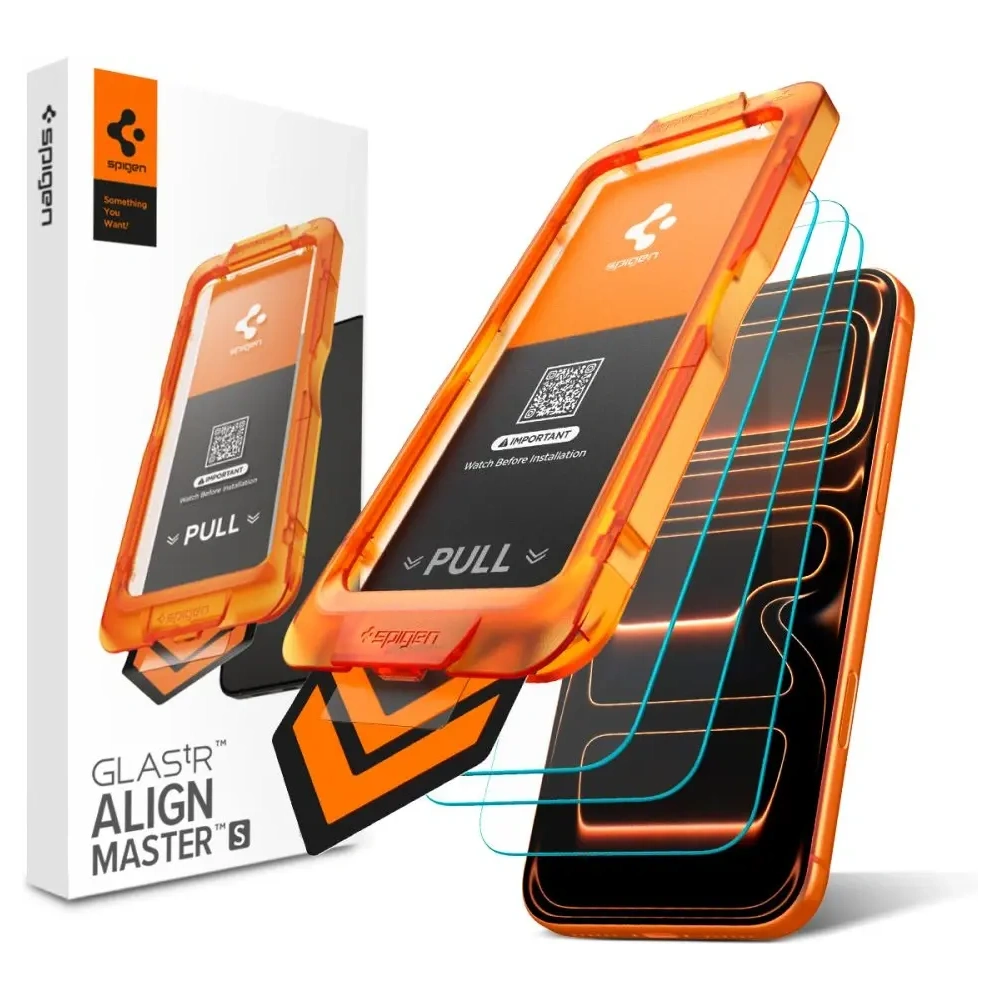 Szkło hartowane Spigen Alm Glas.tr Slim do Apple iPhone 17 Pro Clear [3 PACK]