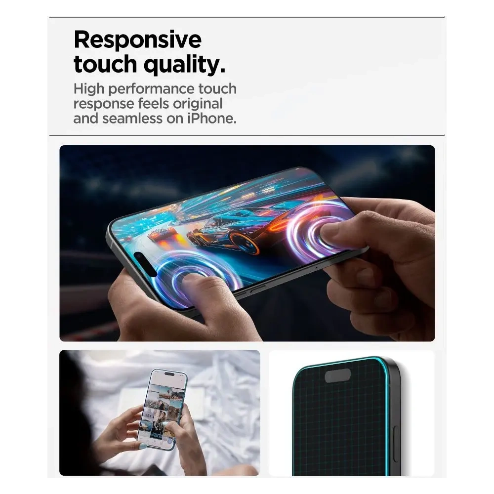 Szkło hartowane Spigen Alm Glas.tr Slim do Apple iPhone 17 Pro Clear [3 PACK]