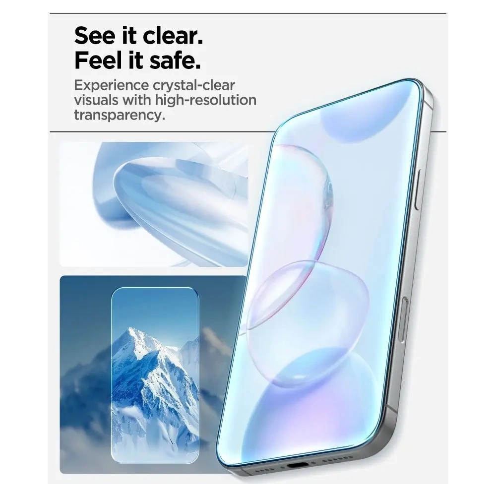 Szkło hartowane Spigen Alm Glas.tr Slim do Apple iPhone 17 Pro Max Clear [3 PACK]