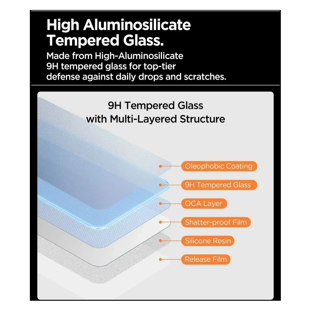 Szkło hartowane Spigen Alm Glas.tr Slim do Apple iPhone 17 Pro Max Clear [3 PACK]