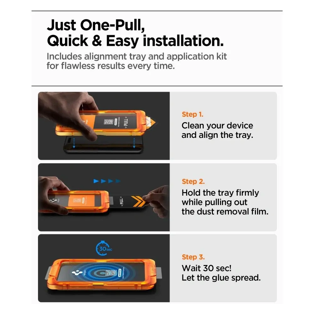 Szkło hartowane Spigen Alm Glas.tr Slim do Apple iPhone 17 Pro Max Clear [3 PACK]