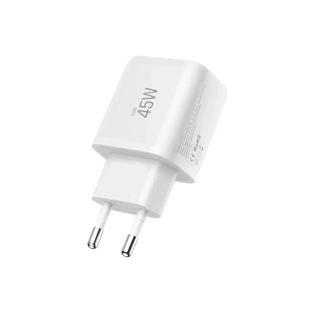 Ładowarka sieciowa Tech-Protect NNC45W-GAN USB-A, USB-C Network Charger PD 45W / QC3.0 + USB-C / Lightning Cable White
