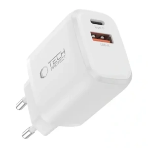 Ładowarka sieciowa Tech-Protect NCA45W-GAN USB-A, USB-C Network Charger PD 45W / QC3.0 White