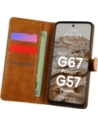 Etui z klapką Bizon Case Pocket do Motorola Moto G57 Power / G67 Power brązowe