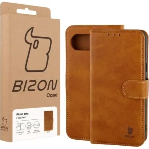 Etui z klapką Bizon Case Pocket do Google Pixel 10a brązowe