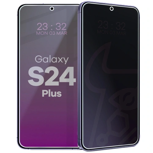 Prywatyzujące szkło hybrydowe Bizon Glass Mule Shadow do Samsung Galaxy S24+ Plus matowe