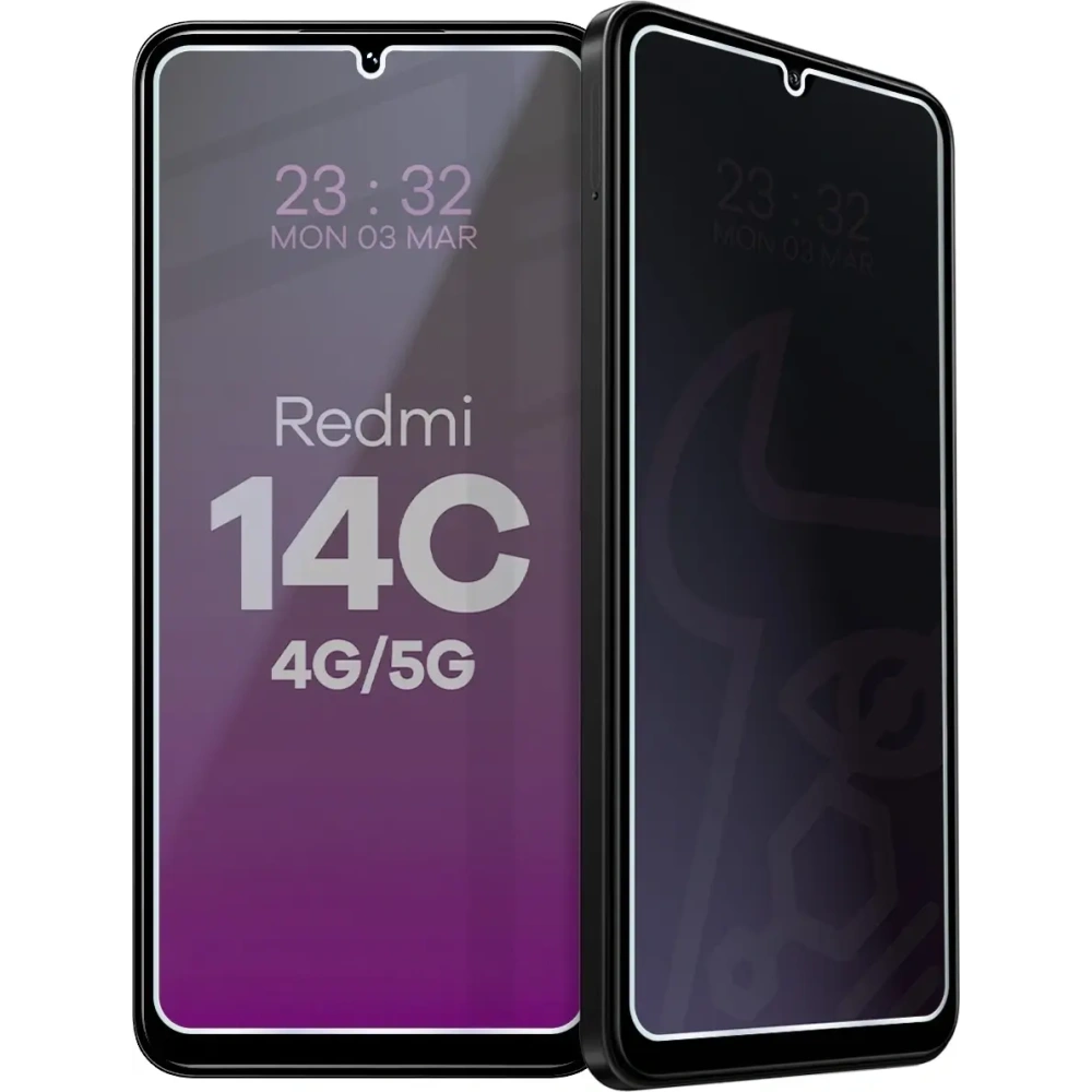 Prywatyzujące szkło hybrydowe Bizon Glass Mule Shadow do Xiaomi Redmi 14C 4G / 5G matowe