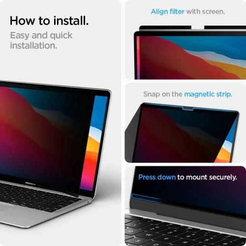 Folia prywatyzująca Spigen Safe View do Apple MacBook Air 13" M2 / M3 / M4 2023-2025 Privacy