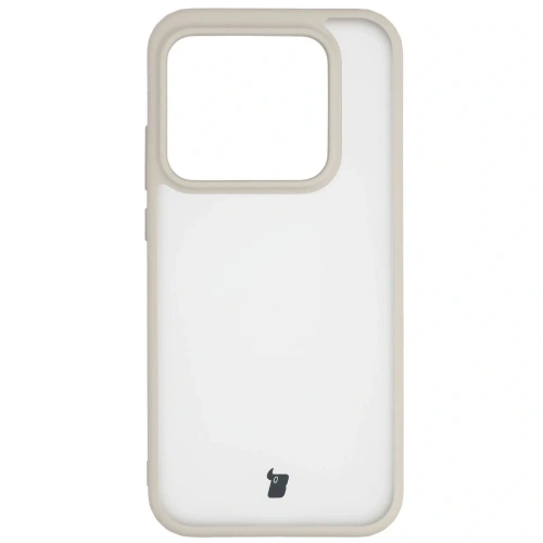 Etui Bizon Case Angelo do Realme GT 8 Pro półprzezroczyste z beżową ramką