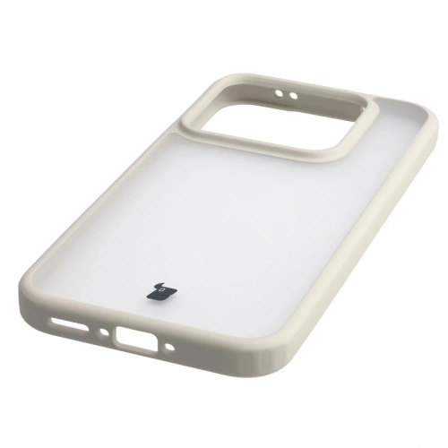 Etui Bizon Case Angelo do Realme GT 8 Pro półprzezroczyste z beżową ramką