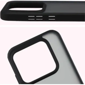 Etui Bizon Case Angelo do Realme GT 8 Pro przydymione z czarną ramką