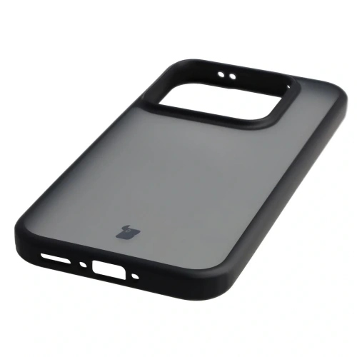 Etui Bizon Case Angelo do Realme GT 8 Pro przydymione z czarną ramką