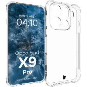 Elastyczne etui + 2x folia na ekran Bizon Case Clear Pack do Oppo Find X9 Pro