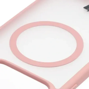 Etui z pierścieniem magnetycznym Bizon Case MatteO do Realme GT 8 Pro przydymione-jasnoróżowe