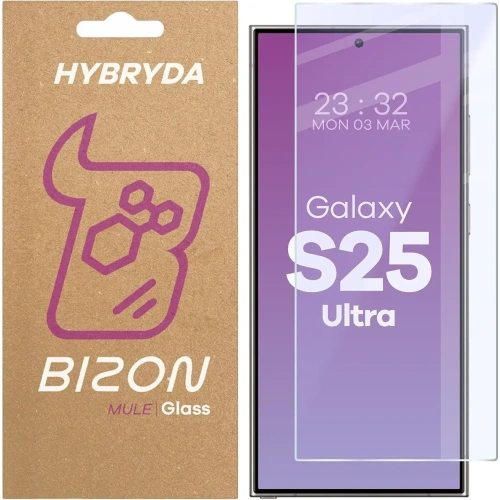 Elastyczne szkło hybrydowe Bizon Glass Mule do Samsung Galaxy S25 Ultra