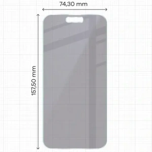 Prywatyzujące szkło hybrydowe Bizon Glass Mule Shadow do Apple iPhone 15 Plus matowe