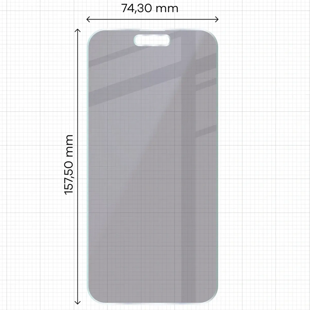 Prywatyzujące szkło hybrydowe Bizon Glass Mule Shadow do Apple iPhone 15 Plus matowe