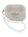 Etui Guess 4G Pearl Strap do Apple AirPods Pro 3 różowy