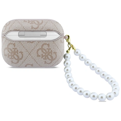 Etui Guess 4G Pearl Strap do Apple AirPods Pro 3 różowy