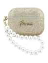 Etui Guess Glitter Pearl Strap do Apple AirPods Pro 3 złoty