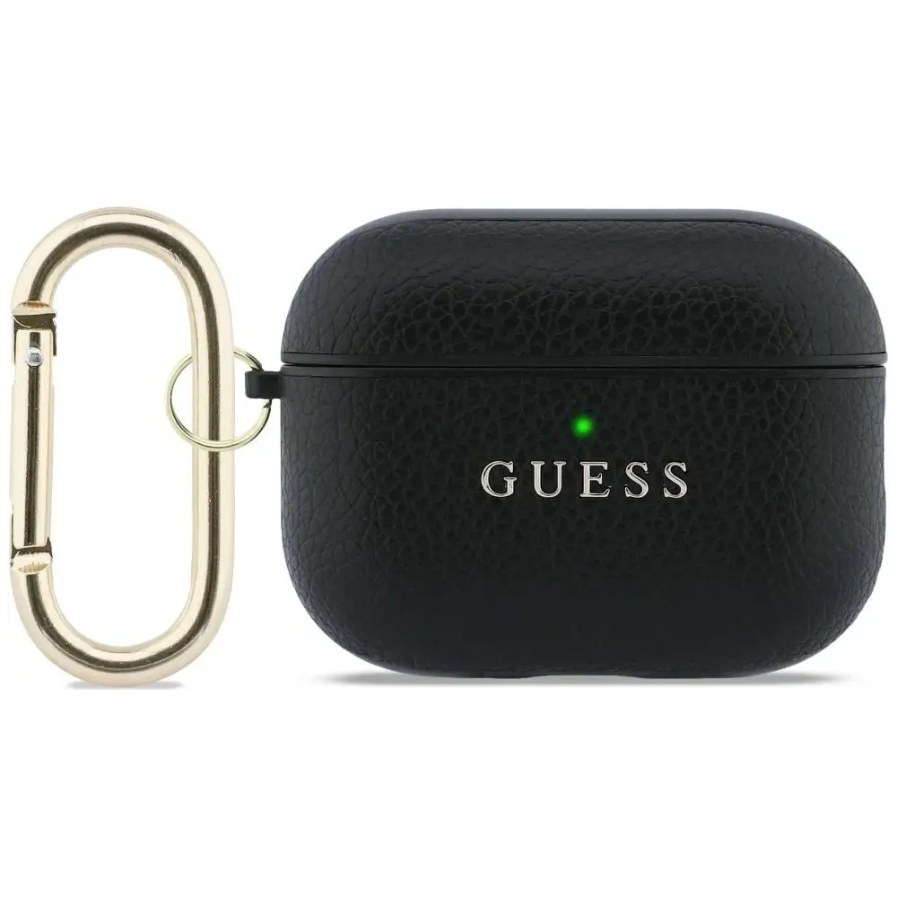 Etui Guess Grained Classic Logo do Apple AirPods Pro 3 czarny