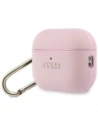 Etui Guess Grained Classic Logo do Apple AirPods Pro 3 różowy