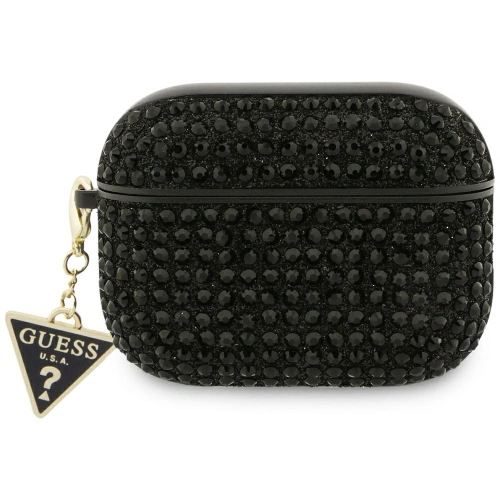 Etui Guess Rhinestone Triangle Charm do Apple AirPods Pro 3 czarny