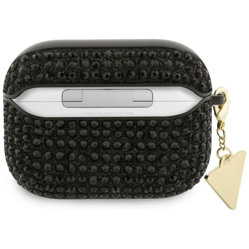 Etui Guess Rhinestone Triangle Charm do Apple AirPods Pro 3 czarny