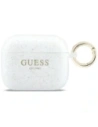 Etui Guess Silicone Glitter Ring do Apple AirPods Pro 3 biały