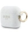 Etui Guess Silicone Glitter Ring do Apple AirPods Pro 3 biały