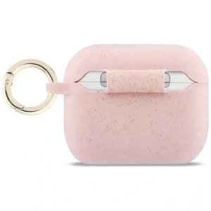 Etui Guess Silicone Glitter Ring do Apple AirPods Pro 3 różowy