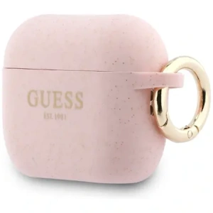 Etui Guess Silicone Glitter Ring do Apple AirPods Pro 3 różowy