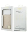 Etui Guess Triangle Logo MagSafe do Apple iPhone 17 Pro beżowy