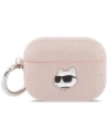 Etui Karl Lagerfeld Monogram Choupette Head do Apple AirPods Pro 3 różowy