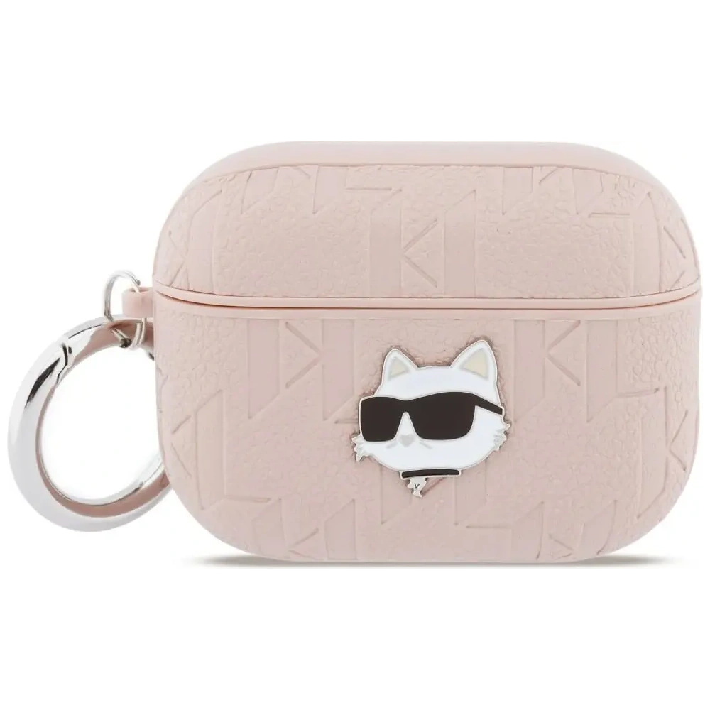 Etui Karl Lagerfeld Monogram Choupette Head do Apple AirPods Pro 3 różowy