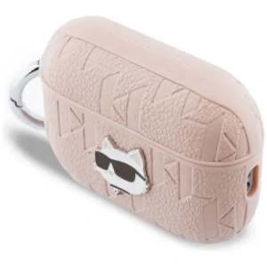Etui Karl Lagerfeld Monogram Choupette Head do Apple AirPods Pro 3 różowy